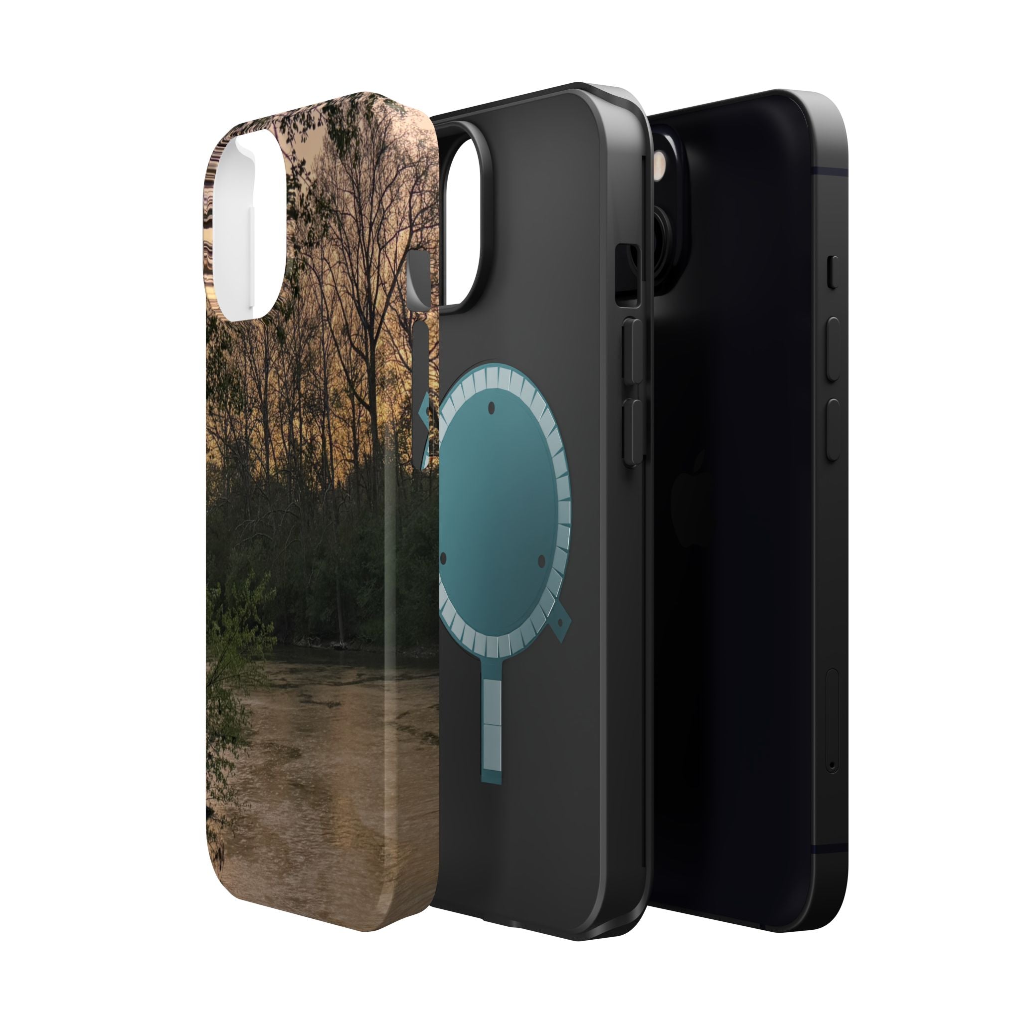 Nature River Sunset Phone Case — Magnetic Impact‑Resistant