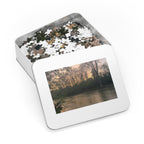 Sunset River Landscape Jigsaw Puzzle with Tin