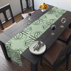 Green Geometric Floral Table Runner