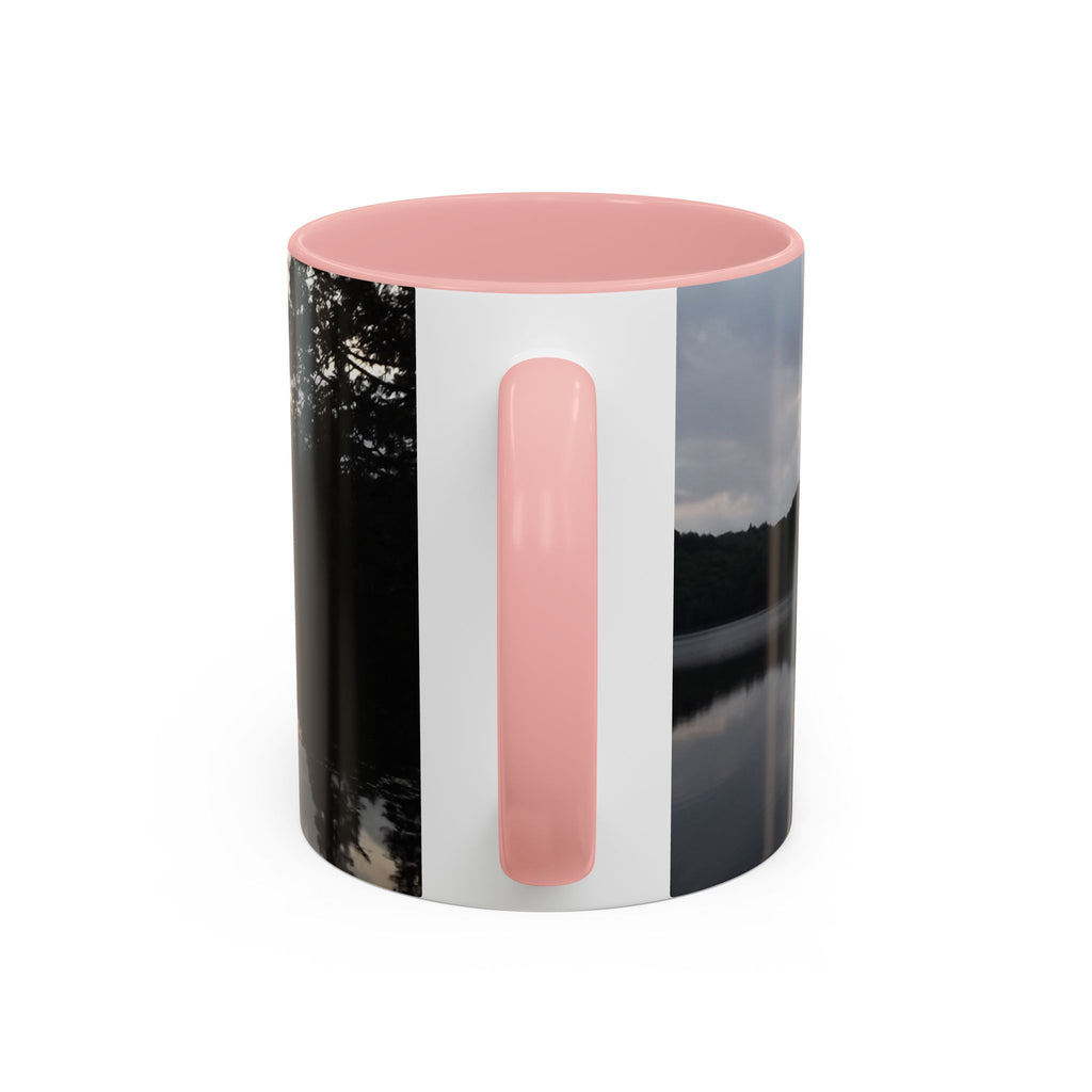 Lake Sunset Accent Coffee Mug — Scenic Reflection Photography 11/15oz