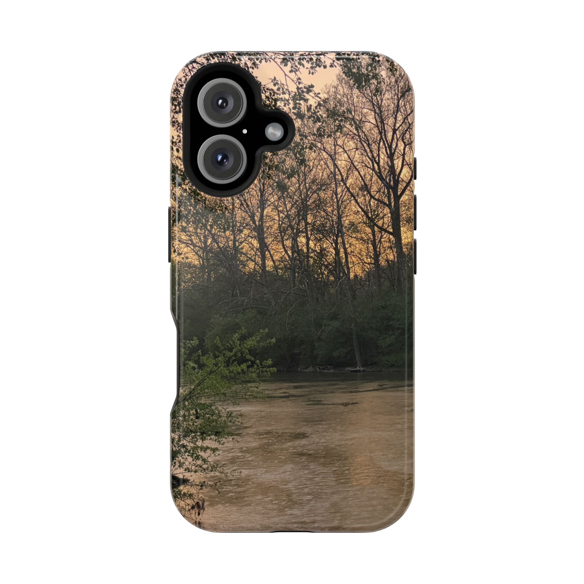 Nature River Sunset Phone Case — Magnetic Impact‑Resistant