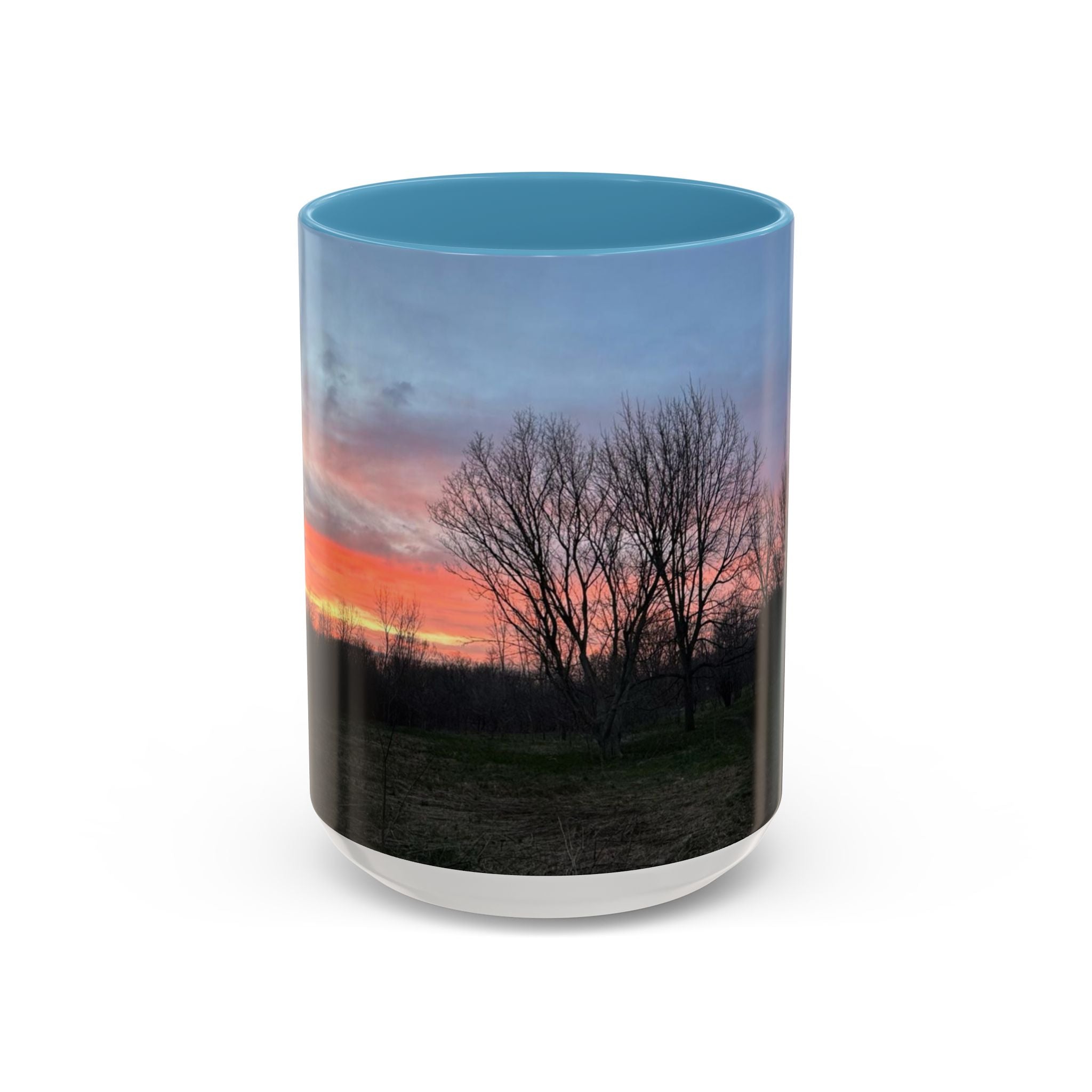 Sunset Silhouette In Derby, UK Coffee Mug — Scenic Tree Silhouette at Dusk (11/15oz)