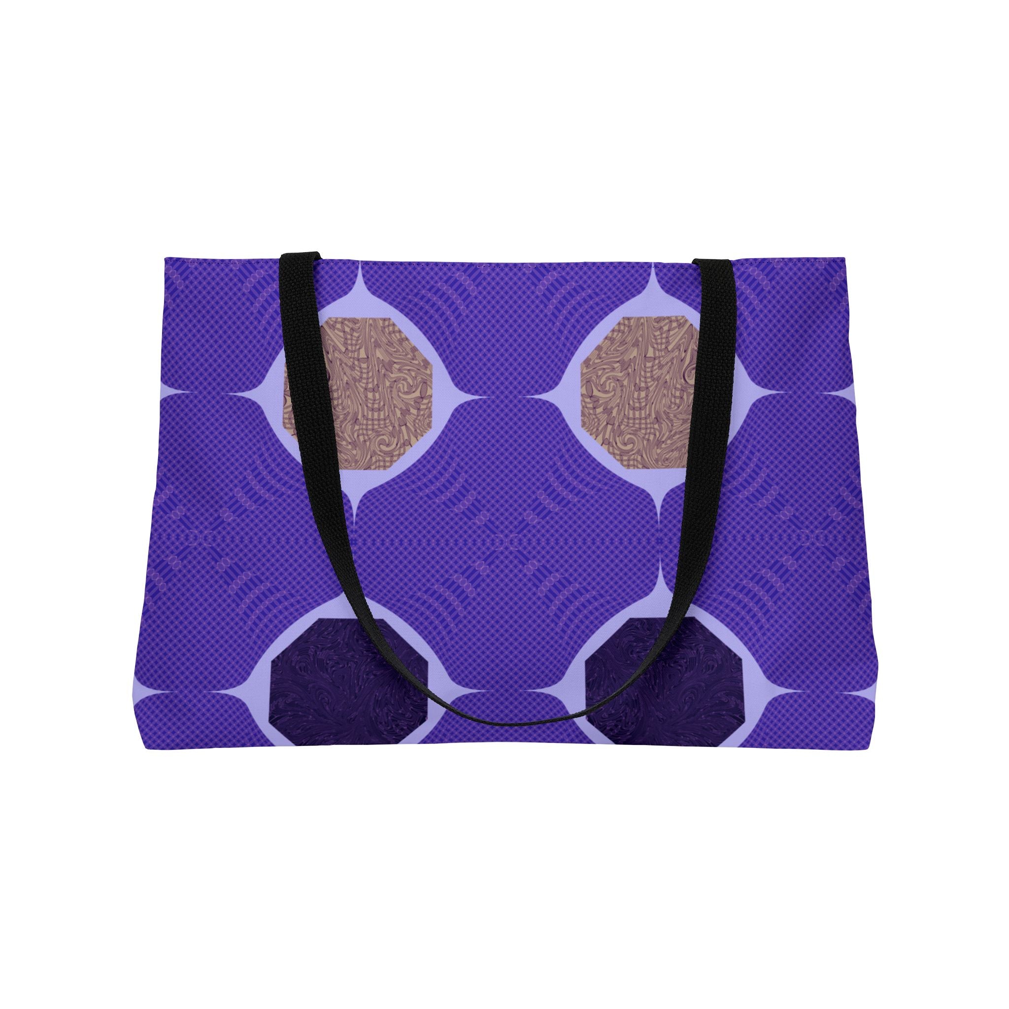Weekender Tote Bag – Geometric Violet Pattern Travel Tote