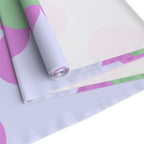 Pastel Floral Table Runner — Pink & Green Daisy Pattern