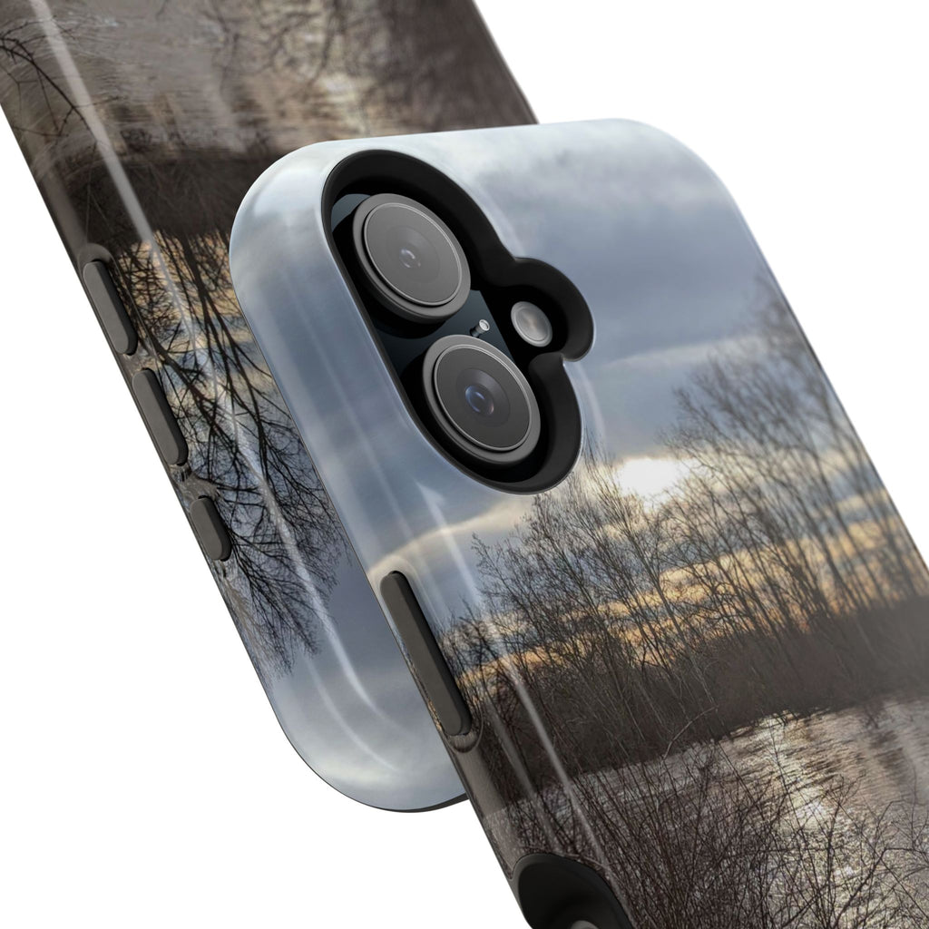 Phone Case — Moody Winter River Landscape Magnetic Impact-Resistant Case