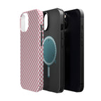 Pink Gingham Magnetic Impact-Resistant Phone Case